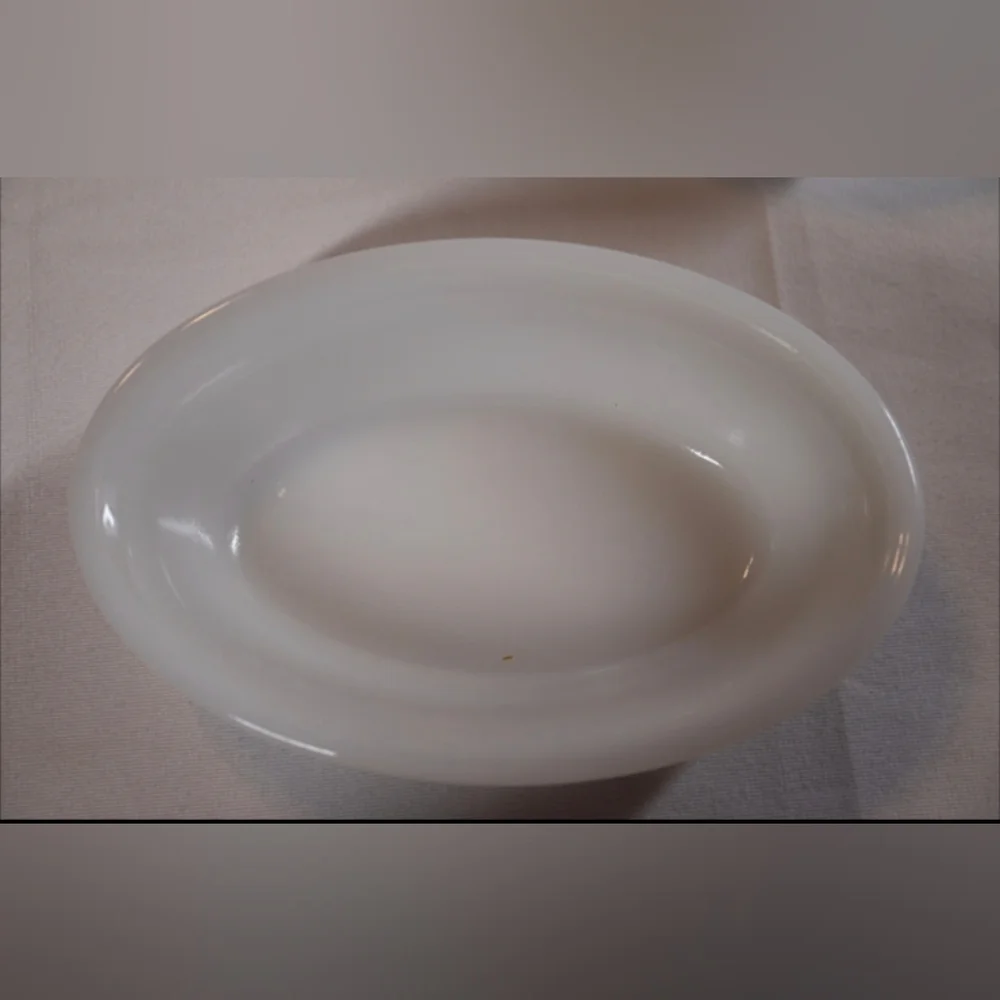 Vintage Glasbake #475 Milk Glass White Oval Au Gratin Dishes 3 Pc